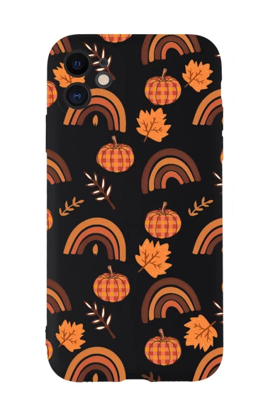 iPhone 11 Uyumlu Sonbahar Desenli Kamera Korumalı Premium Silikonlu Telefon Kılıfı - Resim 8