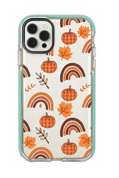 iPhone 12 Pro Max Uyumlu Sonbahar Desenli Candy Bumper Silikonlu Telefon Kılıfı ürün görseli 1