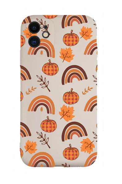 iPhone 11 Uyumlu Sonbahar Desenli Kamera Korumalı Premium Silikonlu Telefon Kılıfı - Resim 3