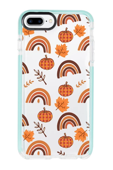 iPhone 7 Plus Uyumlu Sonbahar Desenli Candy Bumper Silikonlu Telefon Kılıfı ürün görseli