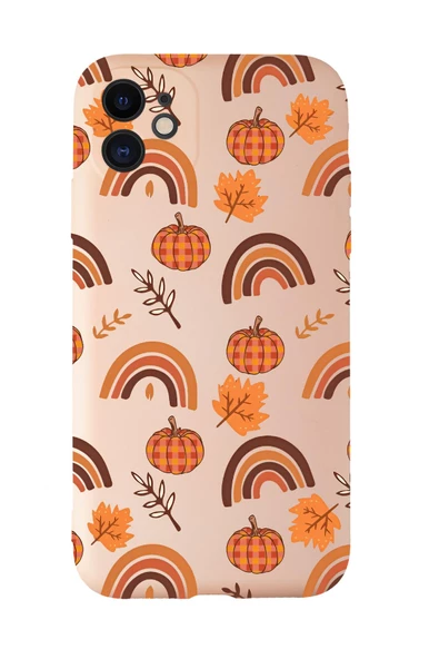 iPhone 11 Uyumlu Sonbahar Desenli Kamera Korumalı Premium Silikonlu Telefon Kılıfı - Resim 6