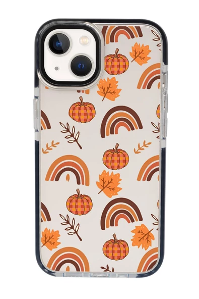 iPhone 13 Uyumlu Sonbahar Desenli Candy Bumper Silikonlu Telefon Kılıfı ürün görseli