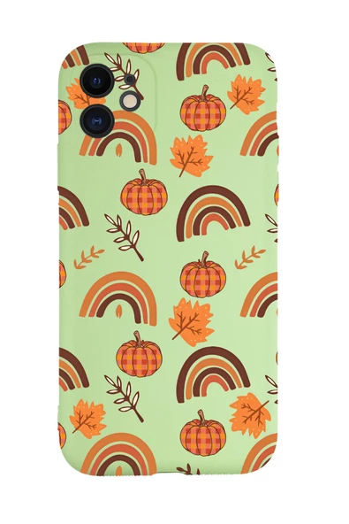 iPhone 11 Uyumlu Sonbahar Desenli Kamera Korumalı Premium Silikonlu Telefon Kılıfı ürün görseli 1