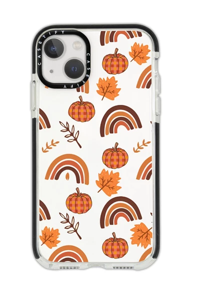 iPhone 14 Uyumlu Casetify Sonbahar Desenli Anti Shock Premium Silikonlu Siyah Kenar Detaylı Telefon Kılıfı ürün görseli