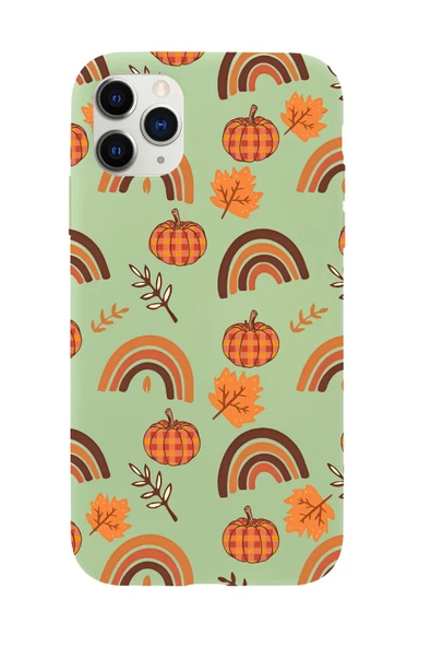 iPhone 11 Pro Max Uyumlu Sonbahar Desenli Premium Silikonlu Telefon Kılıfı ürün görseli