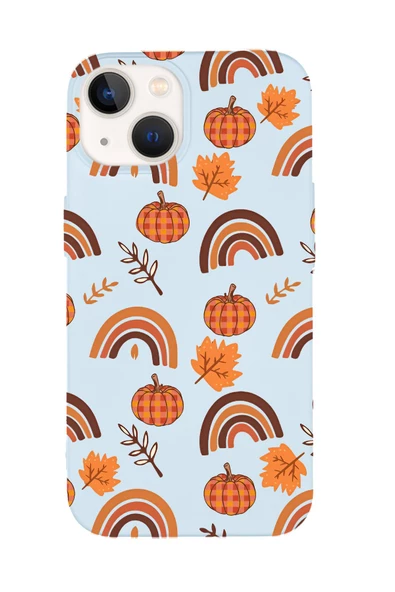 iPhone 15 Uyumlu Sonbahar Desenli Premium Silikonlu Telefon Kılıfı - 3