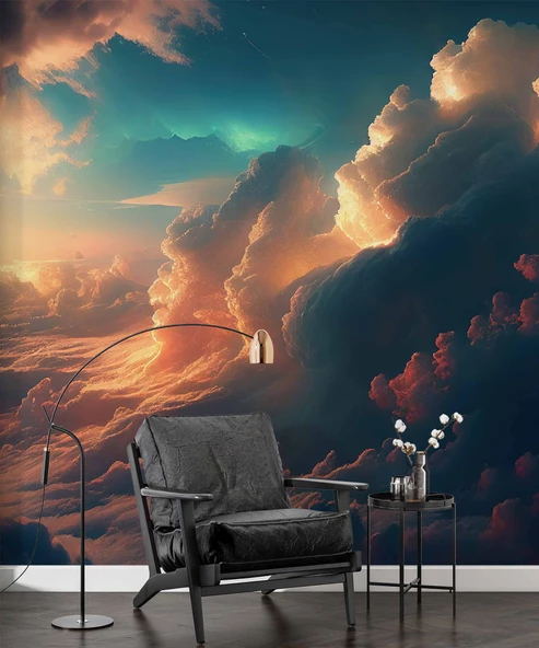 Bulut Manzaralı Duvar Kağıdı - Resim 6