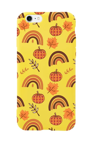 iPhone 7 Uyumlu Sonbahar Desenli Premium Silikonlu Telefon Kılıfı - Resim 6