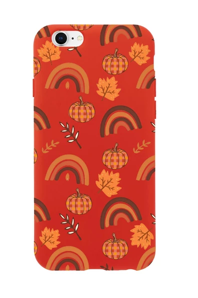 iPhone 6S Uyumlu Sonbahar Desenli Premium Silikonlu Telefon Kılıfı - Resim 3