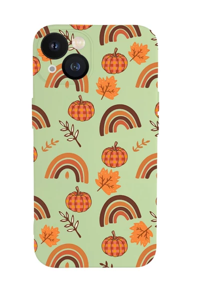 iPhone 13 Uyumlu Sonbahar Desenli Kamera Korumalı Premium Silikonlu Telefon Kılıfı ürün görseli
