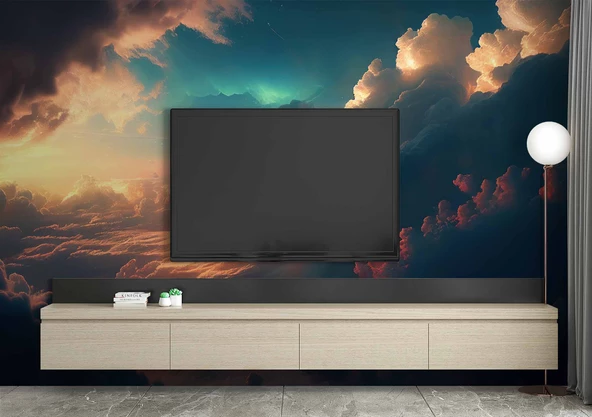 Bulut Manzaralı Duvar Kağıdı - Resim 3