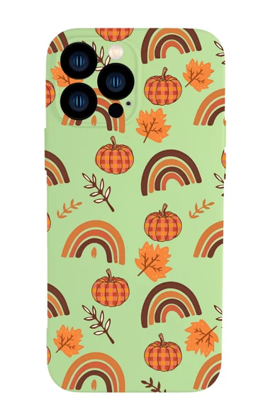 iPhone 13 Pro Max Uyumlu Sonbahar Desenli Kamera Korumalı Premium Silikonlu Telefon Kılıfı ürün görseli