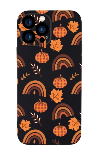 iPhone 13 Pro Max Uyumlu Sonbahar Desenli Kamera Korumalı Premium Silikonlu Telefon Kılıfı - Resim 6