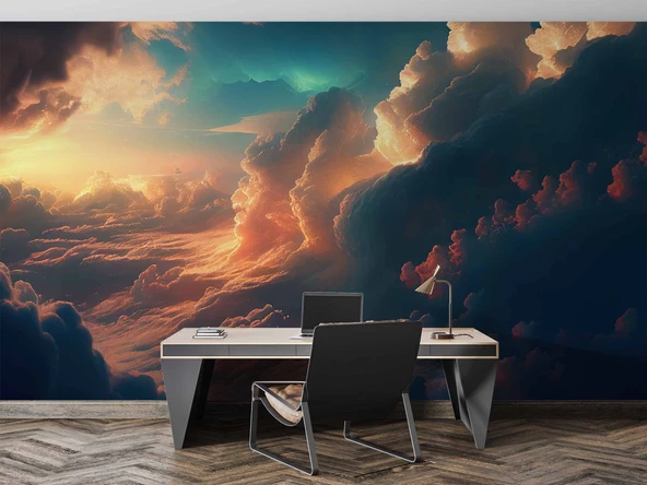 Bulut Manzaralı Duvar Kağıdı - Resim 4