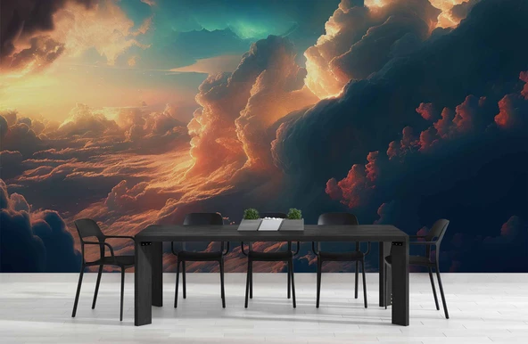 Bulut Manzaralı Duvar Kağıdı - Resim 5