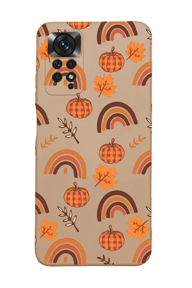 Xiaomi Redmi Note 11 Uyumlu Uyumlu Sonbahar Desenli Premium Silikonlu Lansman Telefon Kılıfı - Resim 5