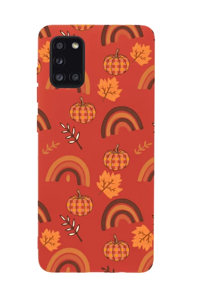 Samsung A31 Uyumlu Sonbahar Desenli Premium Silikonlu Telefon Kılıfı - Resim 2