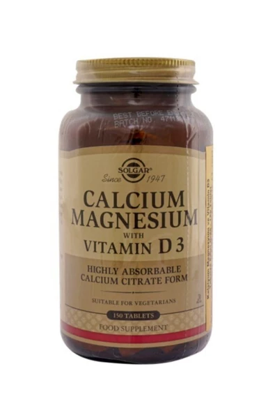 Solgar Calcium Magnesium With Vitamin D3 150 Tablet