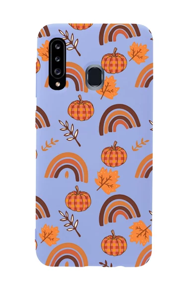 Samsung A20S Uyumlu Sonbahar Desenli Premium Silikonlu Telefon Kılıfı - Resim 2