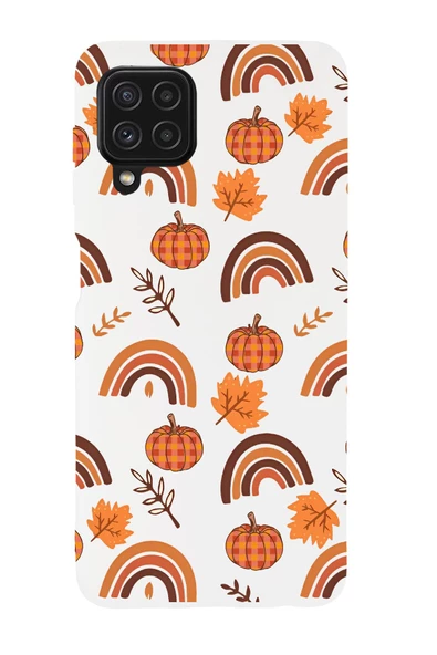 Samsung M22 Uyumlu Sonbahar Desenli Premium Silikonlu Telefon Kılıfı - Resim 2