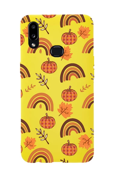 Samsung A10s Uyumlu Sonbahar Desenli Premium Silikonlu Telefon Kılıfı - Resim 4