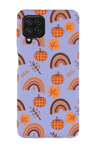 Samsung M22 Uyumlu Sonbahar Desenli Premium Silikonlu Telefon Kılıfı - Resim 4