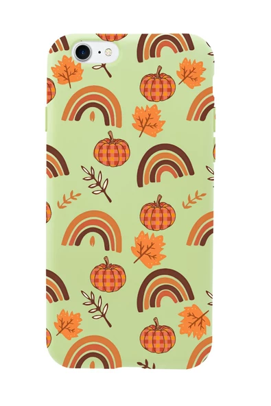 iPhone SE 2020 Uyumlu Sonbahar Desenli Premium Silikonlu Telefon Kılıfı ürün görseli 1