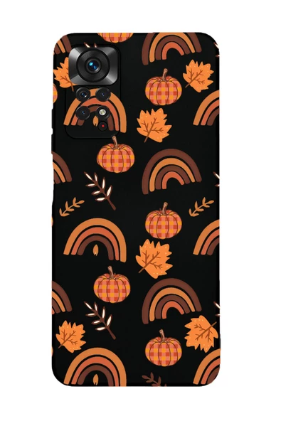 Xiaomi Redmi Note 11 Uyumlu Uyumlu Sonbahar Desenli Premium Silikonlu Lansman Telefon Kılıfı - Resim 6