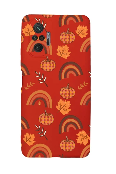 Xiaomi Redmi Note 10 Pro Max Uyumlu Sonbahar Desenli Premium Silikonlu Telefon Kılıfı - Resim 3