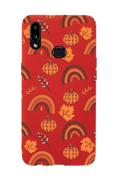 Samsung A10s Uyumlu Sonbahar Desenli Premium Silikonlu Telefon Kılıfı - Resim 2