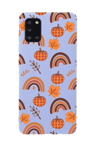 Samsung A31 Uyumlu Sonbahar Desenli Premium Silikonlu Telefon Kılıfı - Resim 3