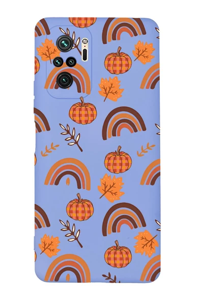 Xiaomi Redmi Note 10 Uyumlu Sonbahar Desenli Premium Silikonlu Telefon Kılıfı - Resim 3