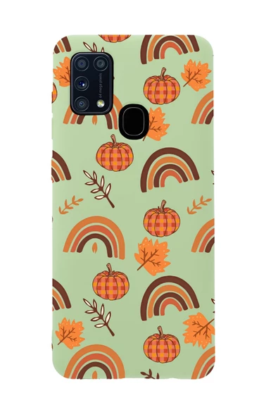 Samsung M31 Uyumlu Sonbahar Desenli Premium Silikonlu Telefon Kılıfı ürün görseli