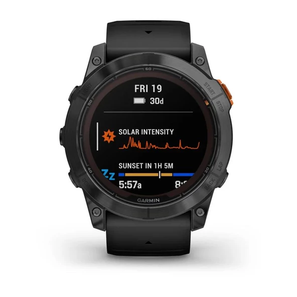 Garmin Fenix 7x Pro Solar Slate Gri - Siyah Kayış