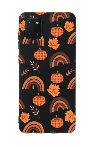Samsung Note 10 Lite Uyumlu Sonbahar Desenli Premium Silikonlu Telefon Kılıfı - Resim 4