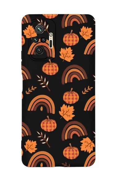 Xiaomi Redmi Note 10 Pro Uyumlu Sonbahar Desenli Premium Silikonlu Telefon Kılıfı - 6
