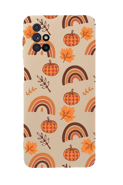 Samsung M51 Uyumlu Sonbahar Desenli Premium Silikonlu Telefon Kılıfı - Resim 2