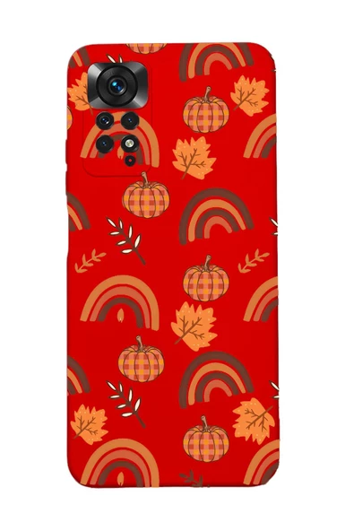 Xiaomi Redmi Note 11 Uyumlu Uyumlu Sonbahar Desenli Premium Silikonlu Lansman Telefon Kılıfı - Resim 2