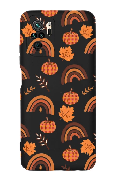 Xiaomi Redmi Note 10 Uyumlu Sonbahar Desenli Premium Silikonlu Telefon Kılıfı - Resim 5