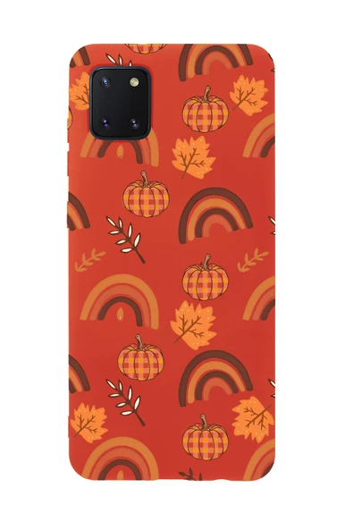 Samsung Note 10 Lite Uyumlu Sonbahar Desenli Premium Silikonlu Telefon Kılıfı - Resim 2