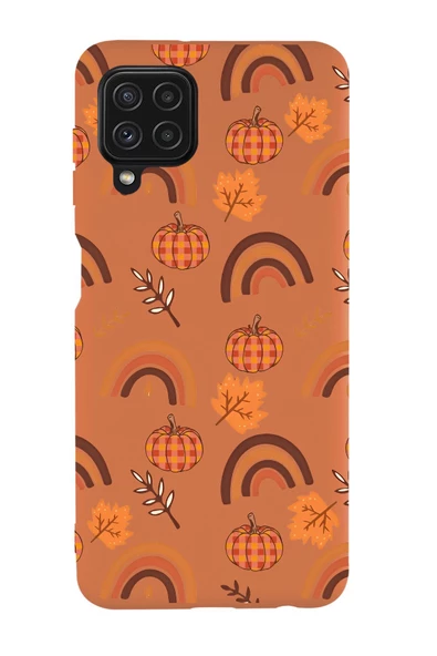 Samsung M22 Uyumlu Sonbahar Desenli Premium Silikonlu Telefon Kılıfı - Resim 6