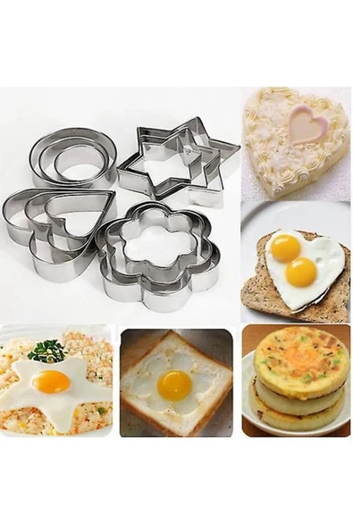 3B Trend 12'li Metal Paslanmaz Kurabiye Kalıbı Seti - 2