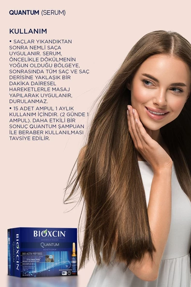 Bioxcin Quantum Ekstra Hacim & Bakım Serumu 15x6 Ml - Ince Telli Dökülen Saçlar Için - 6
