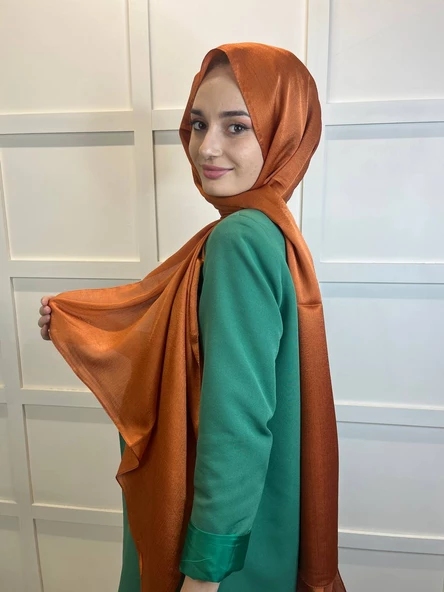 Madame Polo Janjan, Janjanlı Şifon Şal 00823  TARÇIN - Resim 2