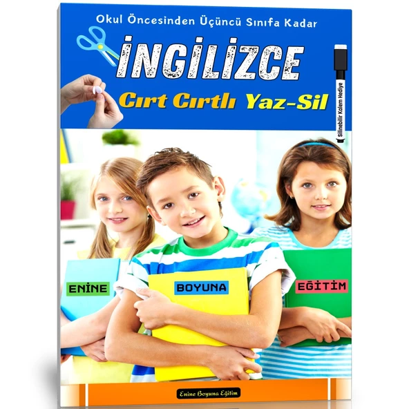 Çocuklara Cırt Cırtlı ve YAZ-SİL ile İNGİLİZCE Öğreten Kitap