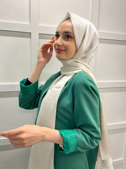 Madame Polo Janjan, Janjanlı Şifon Şal 00823  TAŞ - Resim 2