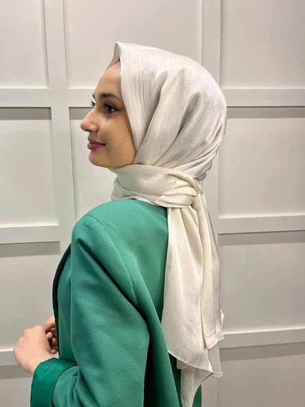 Madame Polo Janjan, Janjanlı Şifon Şal 00823  TAŞ - Resim 3