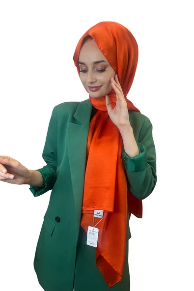 Madame Polo Janjan, Janjanlı Şifon Şal 00823  ORANGE - 1