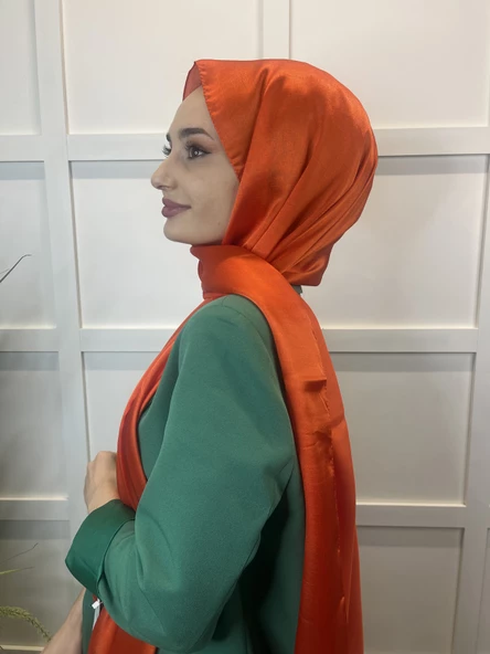 Madame Polo Janjan, Janjanlı Şifon Şal 00823  ORANGE - 2