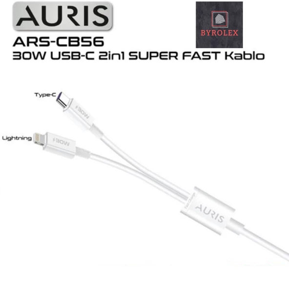 AURIS 30W USB / LİGHTİNG + TYPE-C KABLO - 3